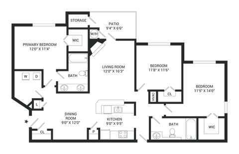 the floor plan of the residence